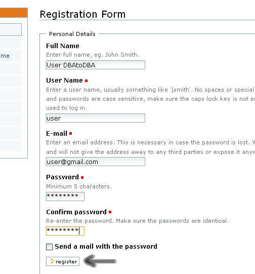 Register Form